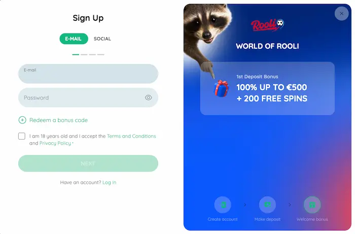 Rooli Casino CA reg