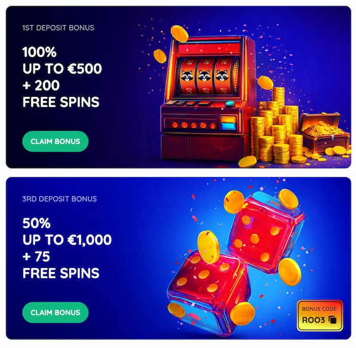 Rooli Casino CA bonuses